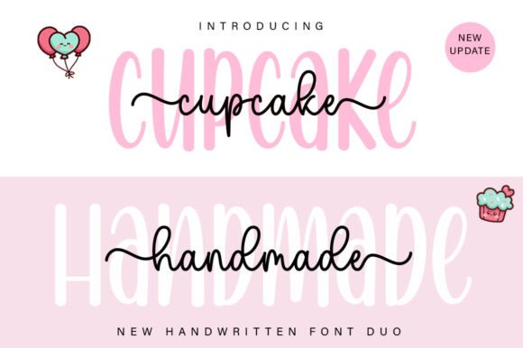 Cupcake Handmade Duo: Elevating Design with Romantic Typography