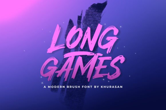 Long Games: A Modern Brush Font for Bold Designs