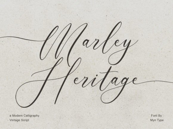 Marley Heritage: Elevating Design with Modern Calligraphy Vintage Script