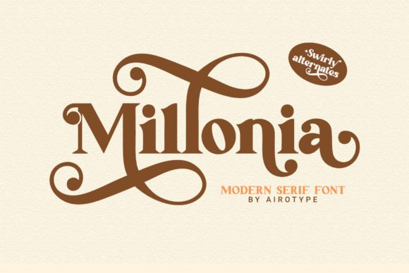 Millonia: Elevating Brand Identity with Modern Serif Elegance