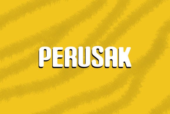 Perusak: A Modern Display Font for Bold Creative Projects