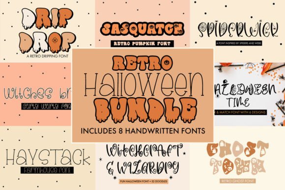 Retro Halloween Bundle: Spooky Fonts for Designers