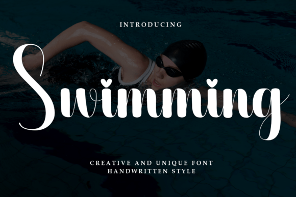 Swimming Font: Elegant Script for Weddings